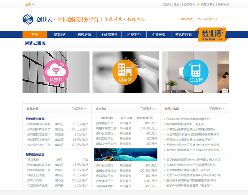 某中國創新服務平臺二期項目--全國及13個城市房源信息、資訊管理